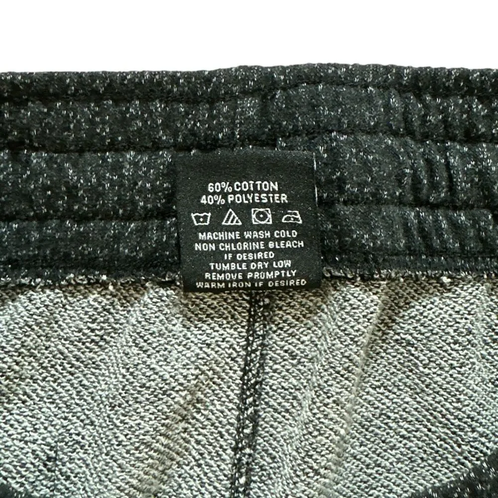 NBA Chevron Fleece Frayed Hem Sweatpants Joggers Cropped Lounge Teens Gray